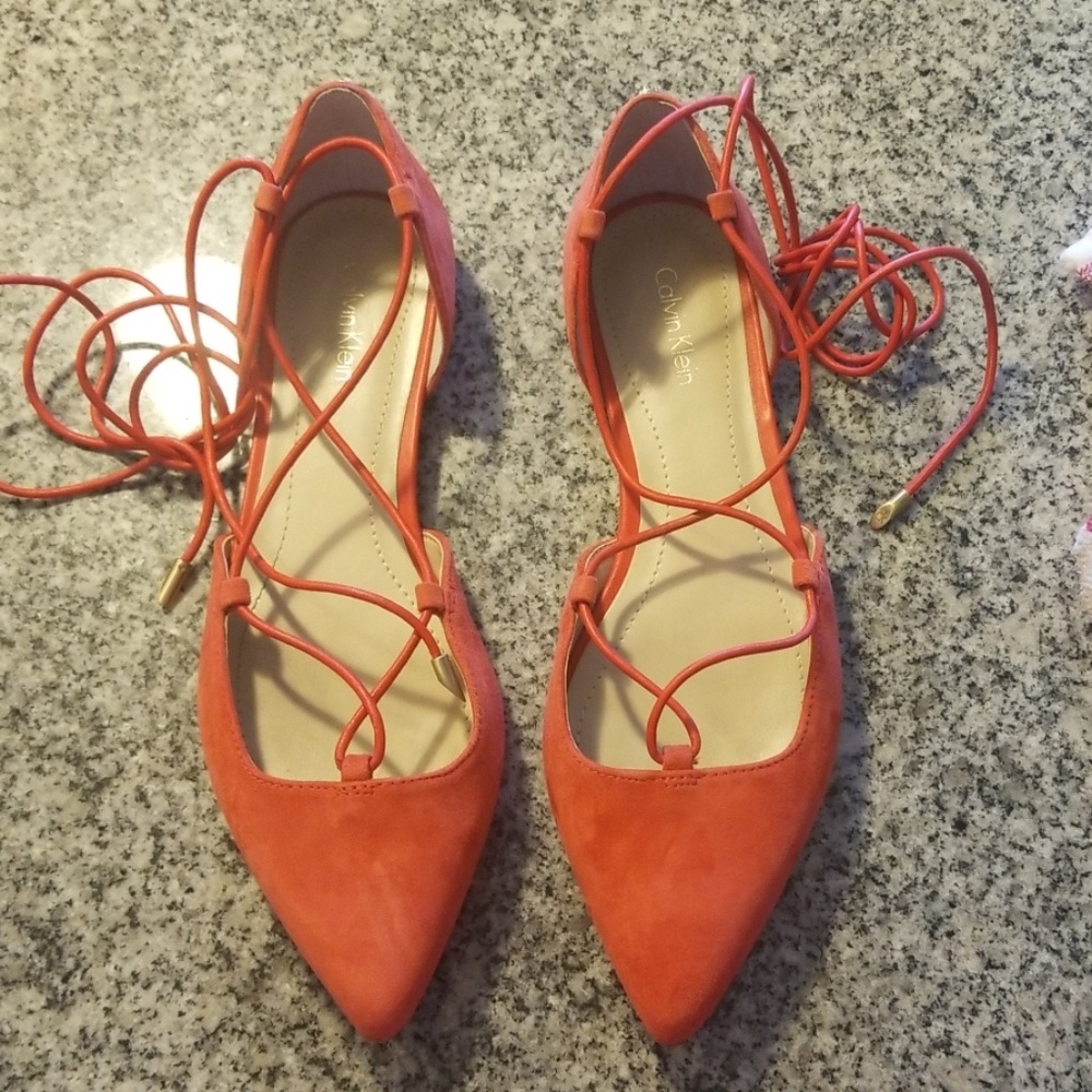 Calvin Klein Lace Up Flats
